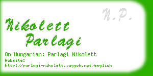 nikolett parlagi business card